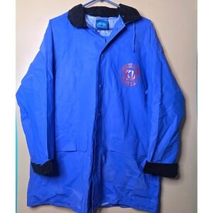 Acadia Blue University of Kansas Jayhawks Rain Jacket Corduroy Trim Medium